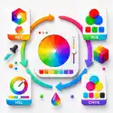 Conversor de colores (HEX, RGB, HSL, CMYK)